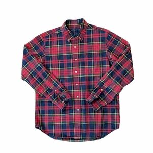 Ralph Lauren flannel shirt, red tartan Scotch plaid Large